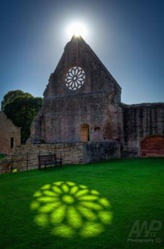 Ancient Celts, Sunlit Reflection - Mdryburgh Abbey - Scottish Border - Scotland