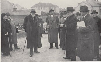 František Křižík v Táboře při slavnostním zahájení rekonstrukčních prací v roce 1937