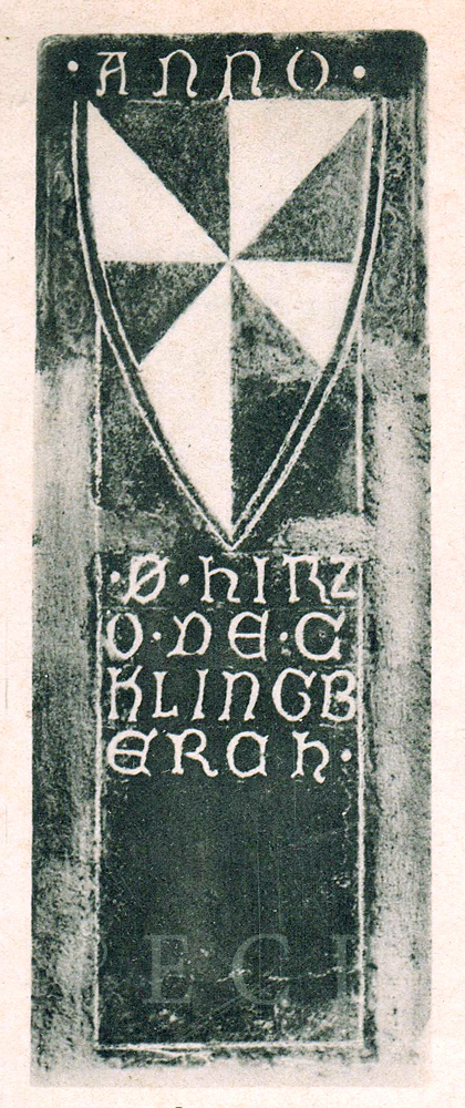 Hirzo z Klingeberka - náhrobek, Zlatá Koruna