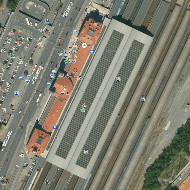 Fantova budova ptačí pohled