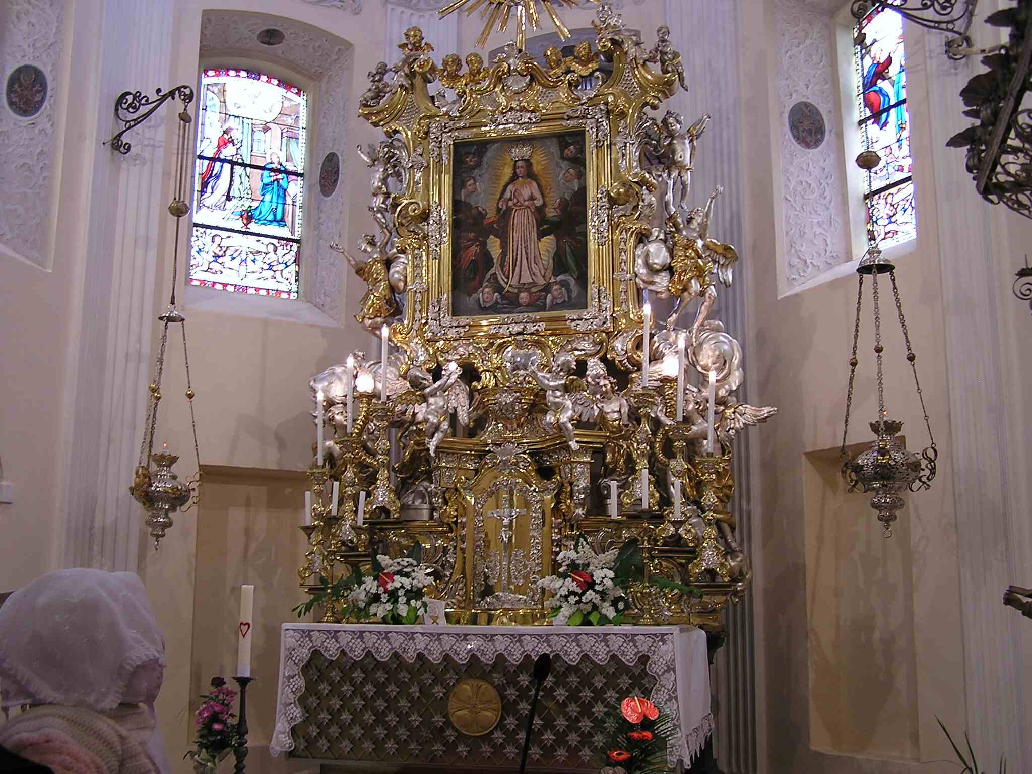 Klokoty, poutní místo v Táboře, kostel Panny Marie