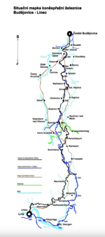 Mapka Koněspřežné železnice