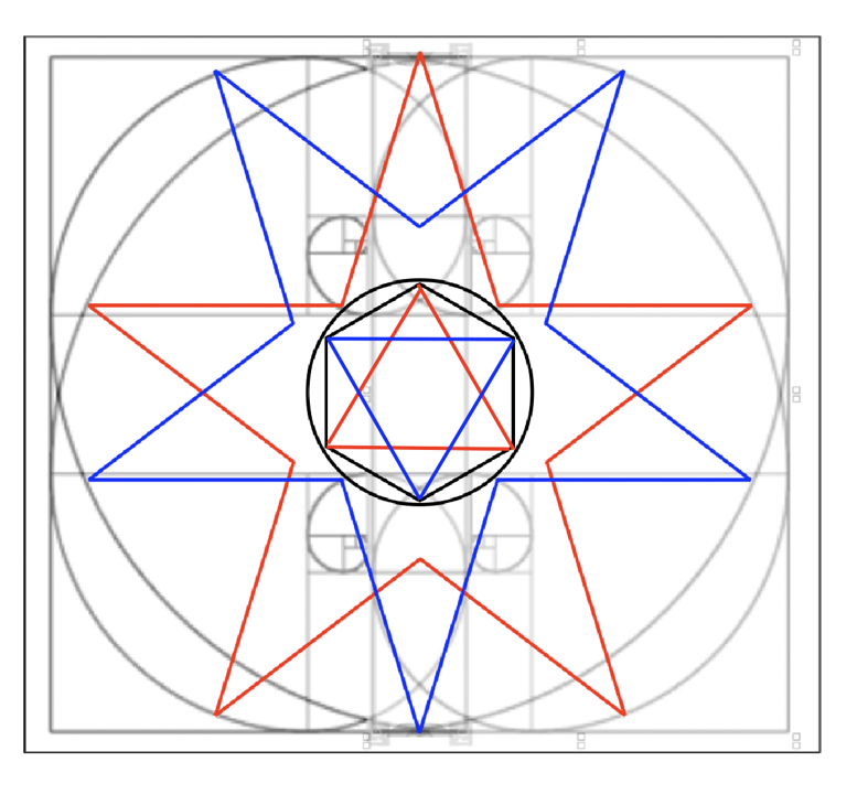 Dva pentagramy a srdce