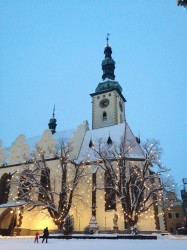 Tábor - Žižkovo náměstí v zimě