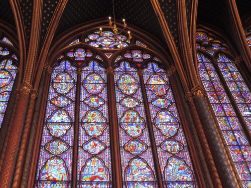 Saint Chapelle - vitráž - horní kaple