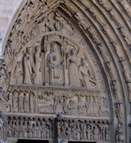 jižní portál sv. Anny, Notre-Dame, Paříž