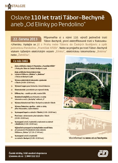 Plakát k jízdě vlaku